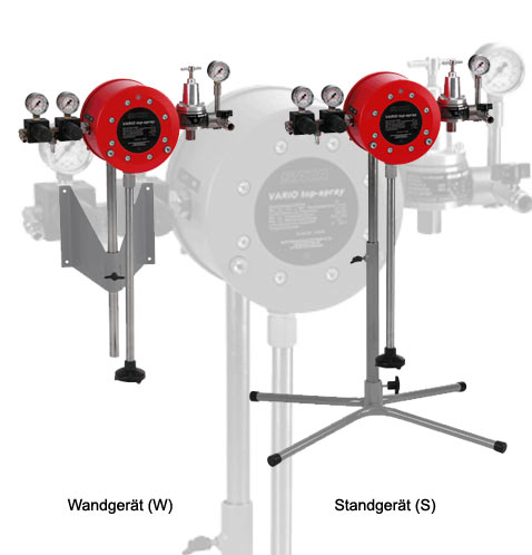 SATA vario top spray Wandgerät und Standgerät